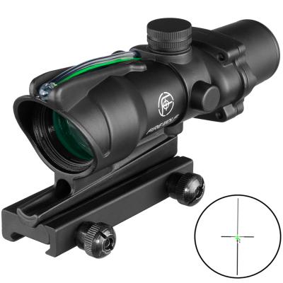 China WOLF Hunting Riflescope ACOG 4X32 FIRE Scope Green Cross Reticle Scope Real Fiber Optics Tactical Sight Scope FW3-ACOG-294 for sale