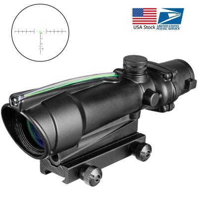 China Double Fiber 5X35 Luminous Green Cross Scope Hunting Riflescope Dradenkruisen Tactical Rifle Optische Zicht FW3-ACOG-267 for sale