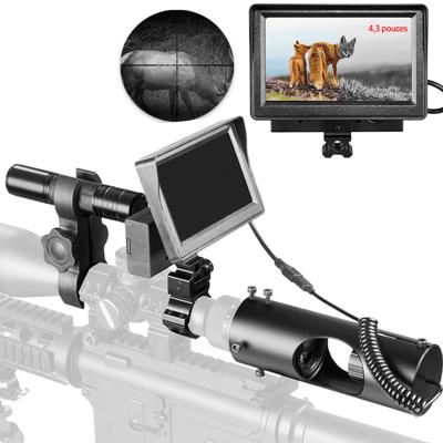 China 4.3 Inch Night Vision Riflescope Hunting Outdoor Scopes Optics Sight Night Mode Tactical Digital Monitor Infrared Fill Light FW54-YSY045 for sale