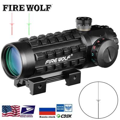 China Green 3X28 Red Dot Cross Sight Scope Tactical Optics Riflescope Fit 11/20mm Rail Riflescopes For Hunting FW1-NHD194 for sale