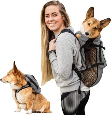 China Viable For Small Medium Large Pets Front Adjustable Dog Backpack Straps Good For Increasing Portable Dog Carry Backpack for sale