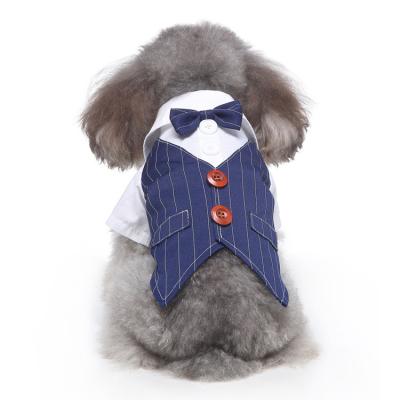 China Small and Medium Pet Dog Party Viable Dog Tuxedo Suit Bow Tie Wedding Party Pet Gentleman Suit for sale