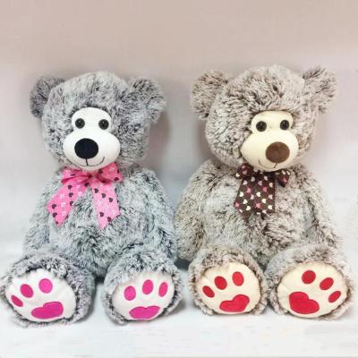 China Plush Toys Brown Bear Long Plush Toys With Embroidered Feet for sale