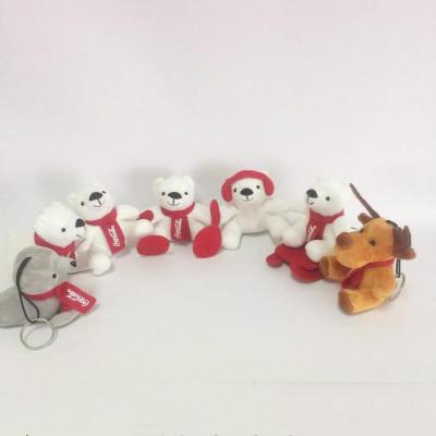 China Custom Coca Bear Seal Raindeerplush Toys Stuffed Plush Toys Promotion Keychain Key Chain for sale