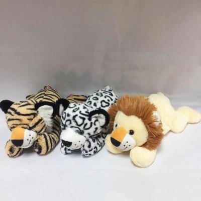 China Plush Toys Wholesale Wild Animals Assorted Extend Tiger Lion Leopard Stuffed Toys for sale