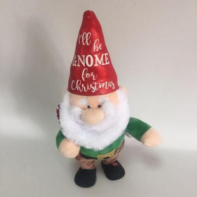 China Plush Toys Merry Christmas Santa Claus Singing Decoration and Dancing Gnome Plush Toys for sale