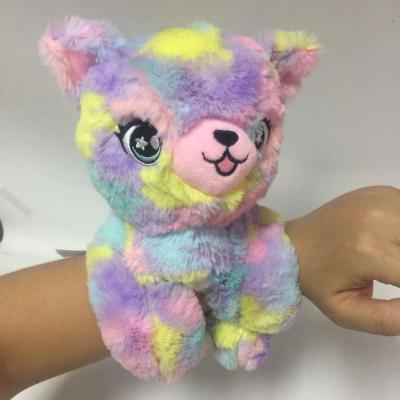 China Creative Cat Huggers Stuffed Animal Toys New Plush Toys Slap Wristband Plush Toys for sale