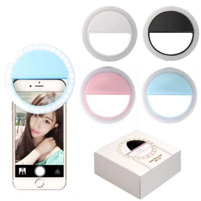 China 2021 New Portable ABS Clip Selfie Mobile Phone Led Ring Light Lens Beauty Fill USB Lamp Charging Mobile Phone Smartphone L for sale