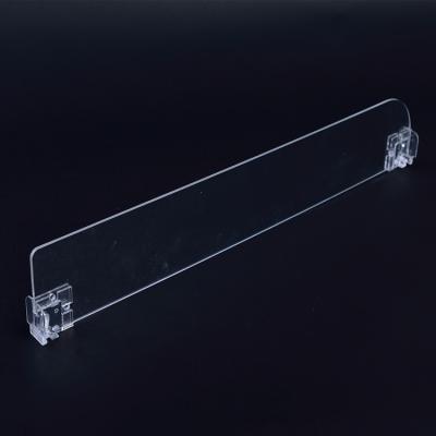 China Supermarkt Customized Clear Acrylic Shelf 2mm Height Shelf Divider for sale