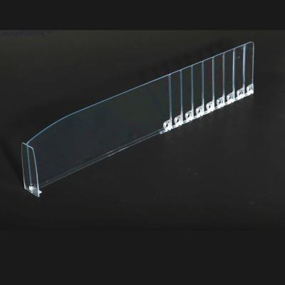 China Supermarkt Shelf Customized PC Plastic Supermarket Shelf Divider for sale