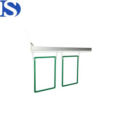 China Suermarket Aluminum Display Poster Hanger Ceiling Rail for sale