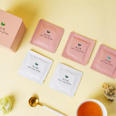 China Custom Logo Printing Heat Seal Portable Food Package Food Grade Laminated Drip Tea Bag Wrapping Paper Mini Tea Sachet Coffee Bag for sale