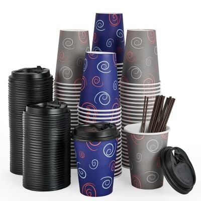 China Wholesale Food Printing Tea Cups Single Wall Eco-friendly Paper Lids Food Grade Customized Logo Paper Cup Free Sample Hot Coffee for sale