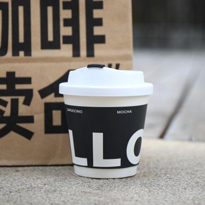 China Wholesale Custom Printing Hot Food Sleeve Drink Mug Customized Logo Biodegradable Cardboard Kraft Paper Coffee Holder Sleeves Mug for sale