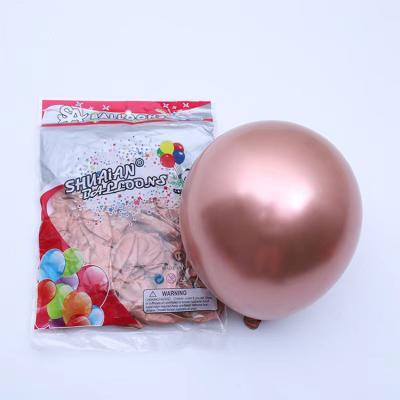 China Party 12 inch 3.2g  Helium Metallic Chrome Balloons thicken Metallic gold rose gold silver  Color Party Balloons  Decorations for sale