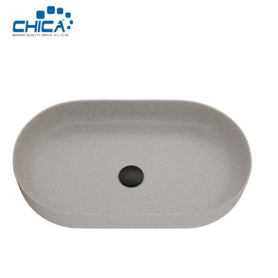 China Oval Granite Composite Kitchen Sink For Hotel Single Bowl Undermount Granite Kitchen Sink For Farmhouse for sale