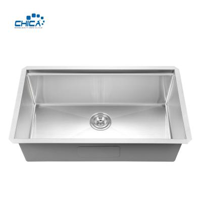 China Single Bowl 18 Gauge Stainless Steel Sink Handmade House Kitchen Sinks Topmount Kitchen Sinks for sale