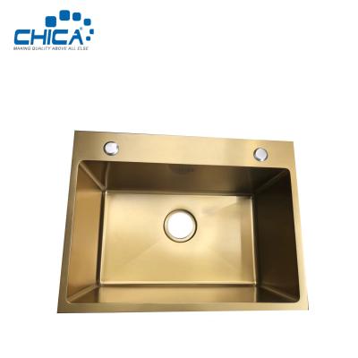 China Contemporary Kitchen Sink Single Bowl Stainless Steel Kitchen Sink Topmount Kitchen Sink For Apartment for sale