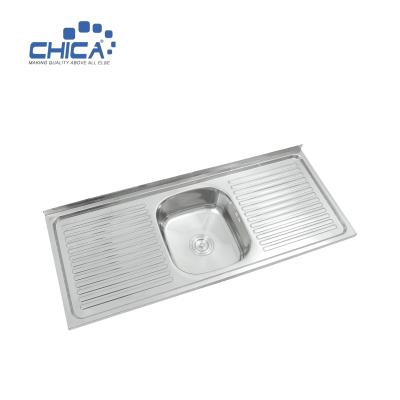 China making art stainless steel single bowl kitchen sink with wing technology advanced sink Improve your quality of life for sale