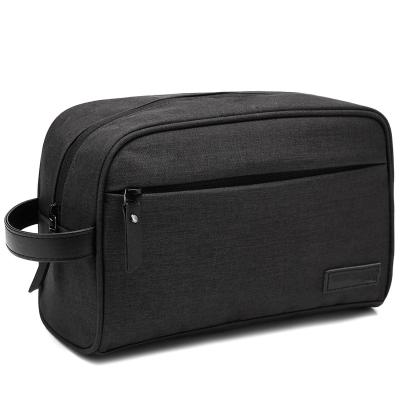 中国 Men Toiletry Bag Travel Bathroom Bag Black Shaving Shower Cosmetic Organizer 販売のため