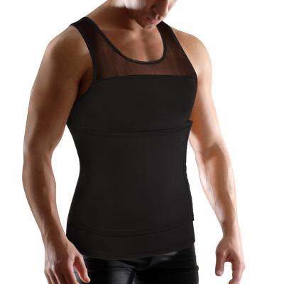 China China Manufacturer Breathable Slimming Vest Men Gym Fitness Elastic Fabric Body Shaper Vest Custom Body Shaping Vest Men for sale