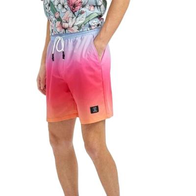 China Anti-Wrinkle OEM Custom Men Shorts High Quality Gradient Ramp Plus Size Classic Nylon Summer Workout Beach Gym Shorts Custom Men for sale