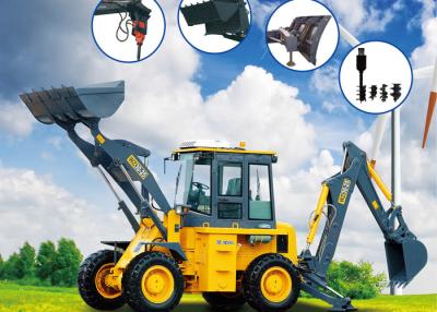 China Multi - Purpose 0.3 CBM Rear Bucket Samll Front End Loader With Backhoe for sale