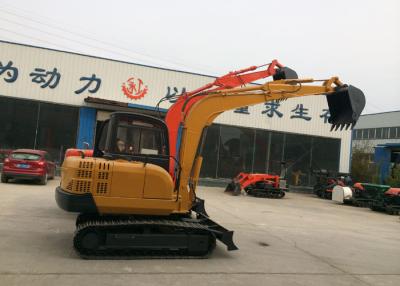 China 0.38 M3 Compact Wheel Excavators Machines , 6 Ton Long Arm Excavator for sale