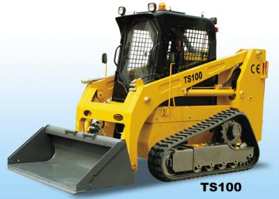 China Hedge Shears / Icebreake Front Blade Track Skid Steer Loader With Backhoe for sale