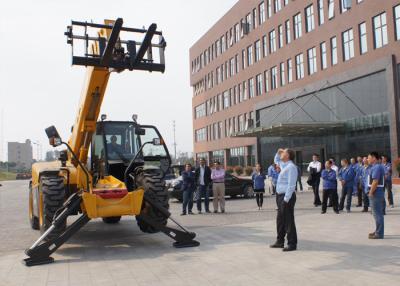 Cina carrello elevatore telescopico di altezza di elevazione di 2.5ton 7000mm con i collegamenti del secchio in vendita