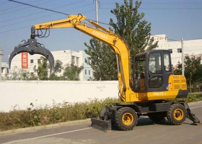 China Scrap Handling Equipment Wheeled Material Handler For Drop Ball / Slag for sale