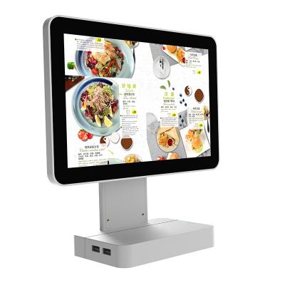 China Fast charging support advertising table restaurant menu stand power bank 18000mAh display with USB for cafe shop/restaurant for sale