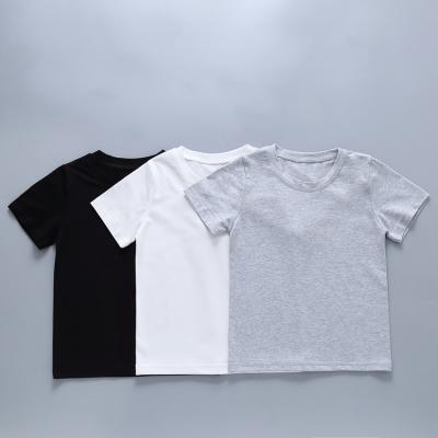 China 100% Custom Logo Plain Printed Children's Clothing T-shirts Boys and Girls High Quality Anti-Shrink Cotton Blanket Kids T-shirts for sale