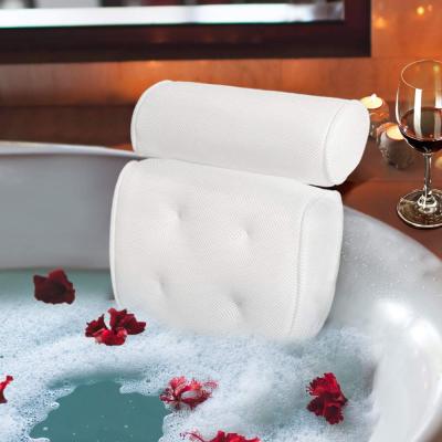 China Amazon Sustainable Hot Selling Mesh Quality Luxury Spa Bath Pillow With Back One Vibration For Bathtub for sale