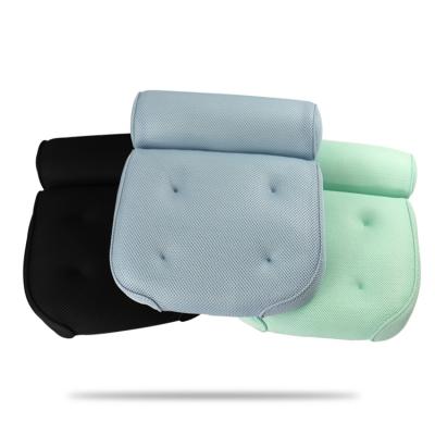 China Viable hot sale factory direct wholesale eco-friendly 3d mesh bath pillow headrest with 6 suction cups for sale