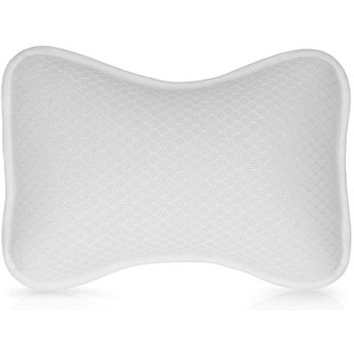 China Ergonomic Hotel And Home Sustainable Bath Tub 3d Spa Pillow With 6 Suction Cups For Bathroom for sale