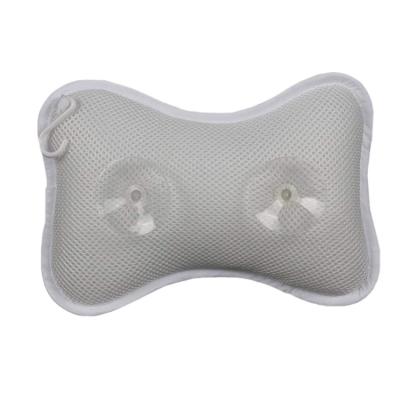 China 2021 New Designer Headrest 3d Mesh Spa Viable Wholesale Breathable Bath Pillow Luxury Bathtub Neck With Suction Cups for sale