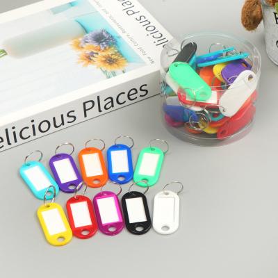 China Colored Plastic PP Key Tag Luggage Or Label Tag Hotel Identify Room Number Key Chains for sale