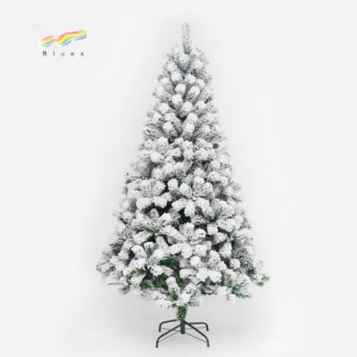 China Hot Sale High Quality OEM PVC/PE Strap Wholesale Artificial Assembled Snowfall Christmas Tree For Xmas Hotel Restaurant Decoration for sale