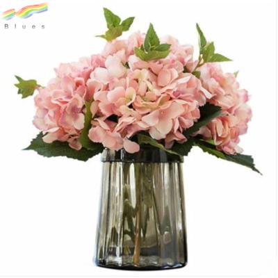 China 2019 New Webbing Style Silk Hydrangea Fower Bouquet Wedding Artificial Flower for sale