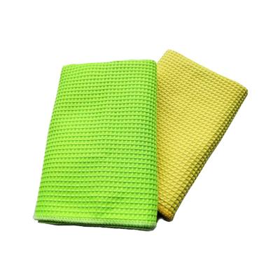 China Waffle Single Towel Microfiber Waffle Weave Microfiber Car Detailing Quick Dry Towels for sale