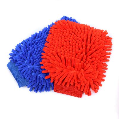 China Plain Microfiber Car Wash Glove Auto Detailing Glove Car Wash Gloves for sale