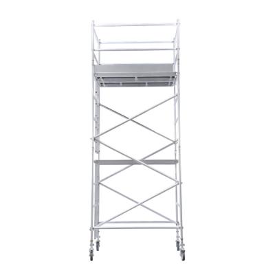 China Construction Customized Standard Easy Mobile Aluminum Roof Building Construction Australian Ladder Scaffolding Tower Mini Scaffolds for sale