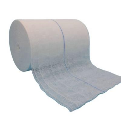 China Stop Bleeding 100%cotton absorbent medical x-ray detectable4 ply gauze roll for sale