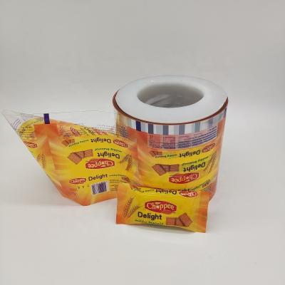 China Custom Clear Plastic Sheet Moisture Proof Roll Lamination Printed Wrapping Film For Biscuit Food Wrapping Wrapping Film Roll for sale