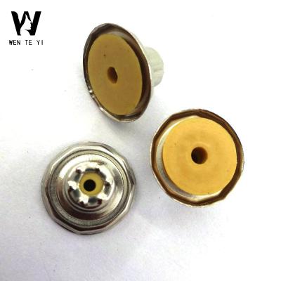 China Factory Customized Cost Effective Dry Cleaning 17mm Stainless Steel Jeans Button Nylon Core Back Piece For Buttons for sale