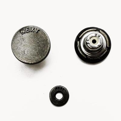 China Custom Zinc Alloy Dry Cleaning Metal Button For Jeans for sale