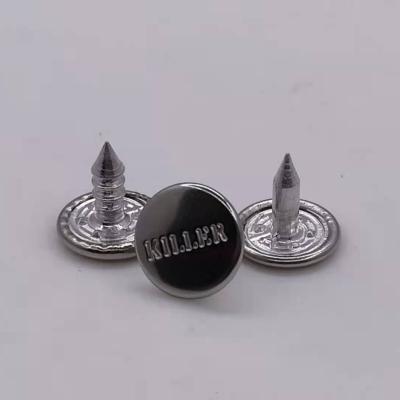 China Bulk custom aluminum nail nickel free covered customer logo 7.5mm nail screw nail with OEKO test mark sample to provide for sale