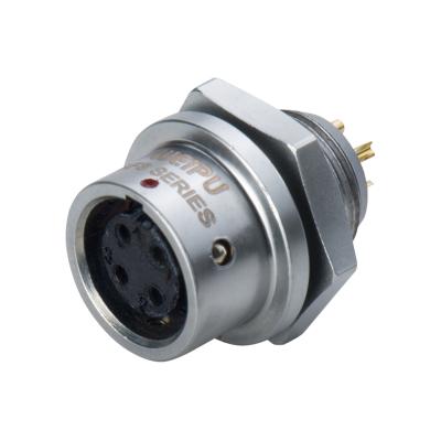 China Power Weipu SF812B/S Anodized Circular Connector Aluminum Female Rear-Nut Mount Receptacle for sale