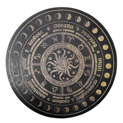 China Entertaiment Set Cards Ring Oak Carving Astrolabe Altar Ritual Props Crystal Energy Disk Witch Pendulum Board Divination Annual Pendulum Prayer for sale